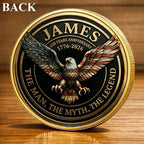 250th Anniversary Eagle The Man The Myth The Legend Ver 2 Custom Name Printed Commemorative Coin