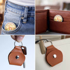 Faith Hope Love Custom Name Printed Commemorative Coin With Pocket Hug Leather Keychain