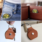 Hooked For Life Printed Commemorative Coin With Pocket Hug Leather Keychain