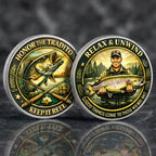 Keep It Reel Printed Commemorative Coin With Pocket Hug Leather Keychain
