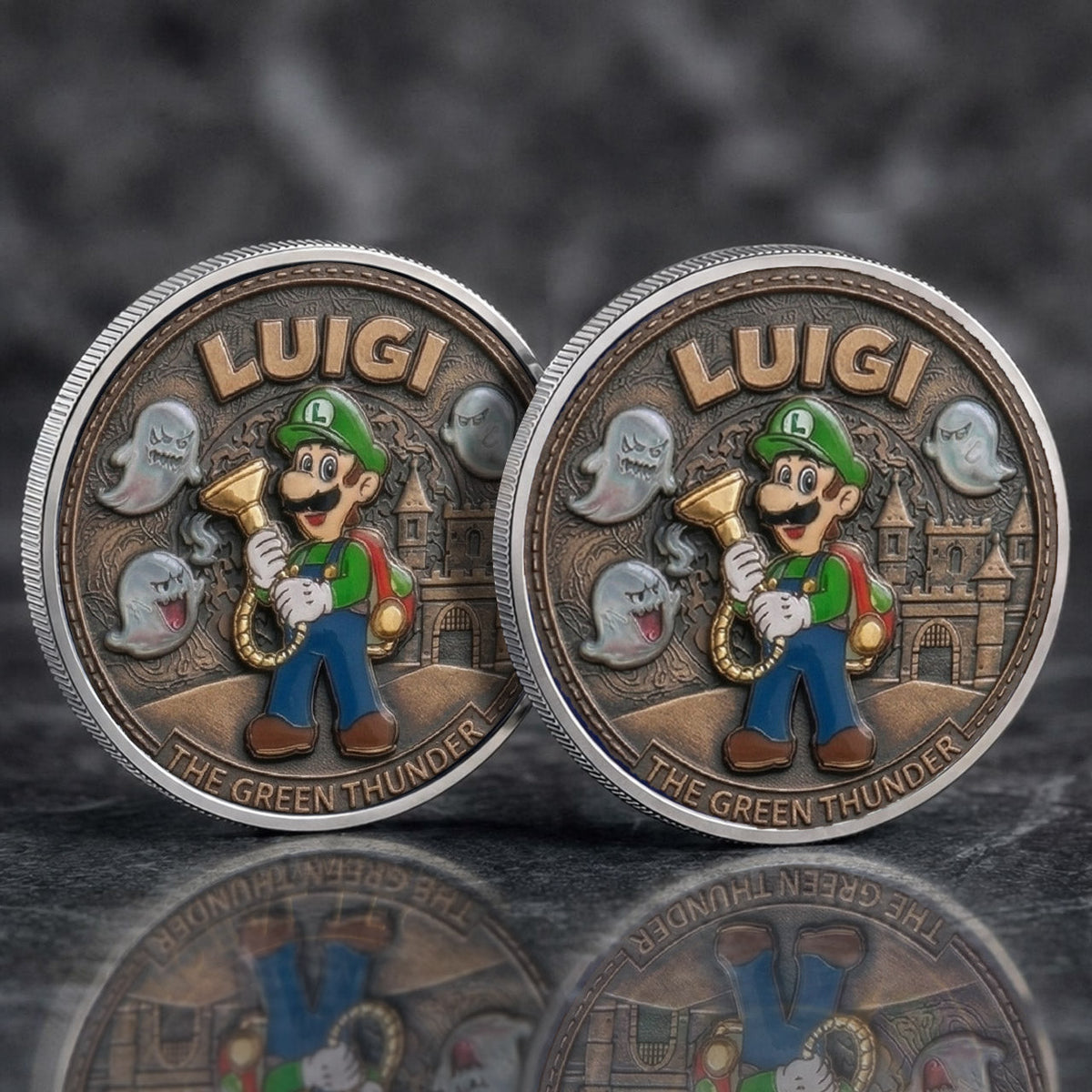 Luigi Mario Printed Commemorative Coin