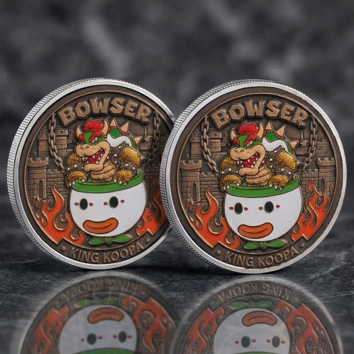Bowser King Koopa Mario Printed Commemorative Coin