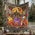 Halloween PKM Spooky Season Custom Woven Blanket